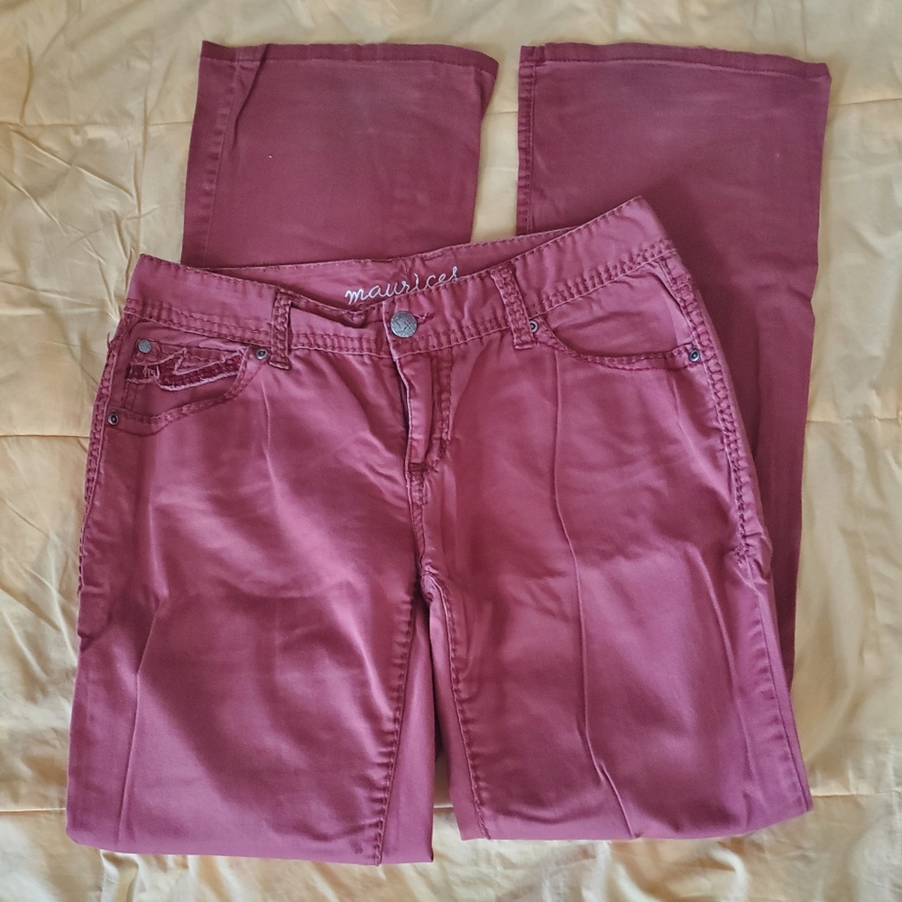 Maurices Rust Colored Flare Trousers - Picture 2 of 7